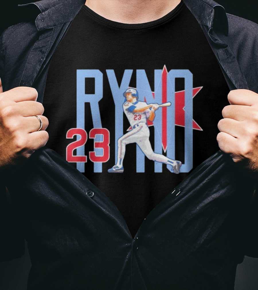 Ryne Sandberg Ryno 23 Baseball Legends Chicago Star Burst T-Shirt