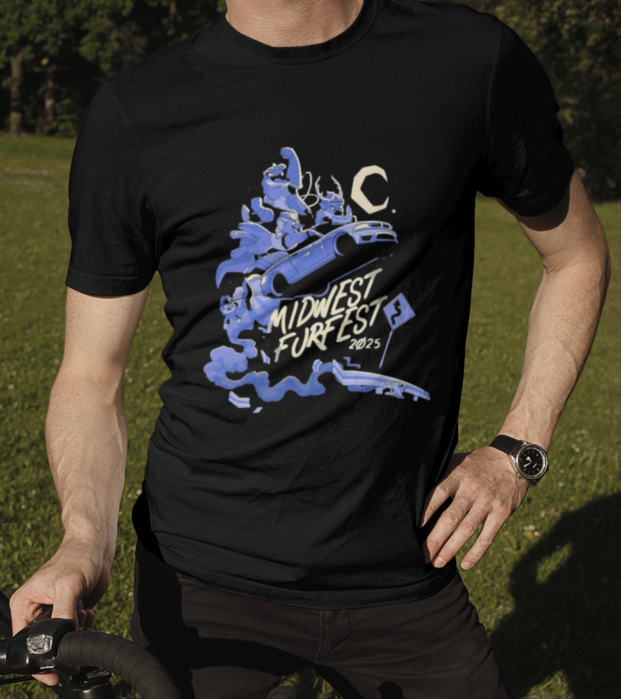 Midwest FurFest 2025 Chicago Racing Theme With Furries T-Shirt