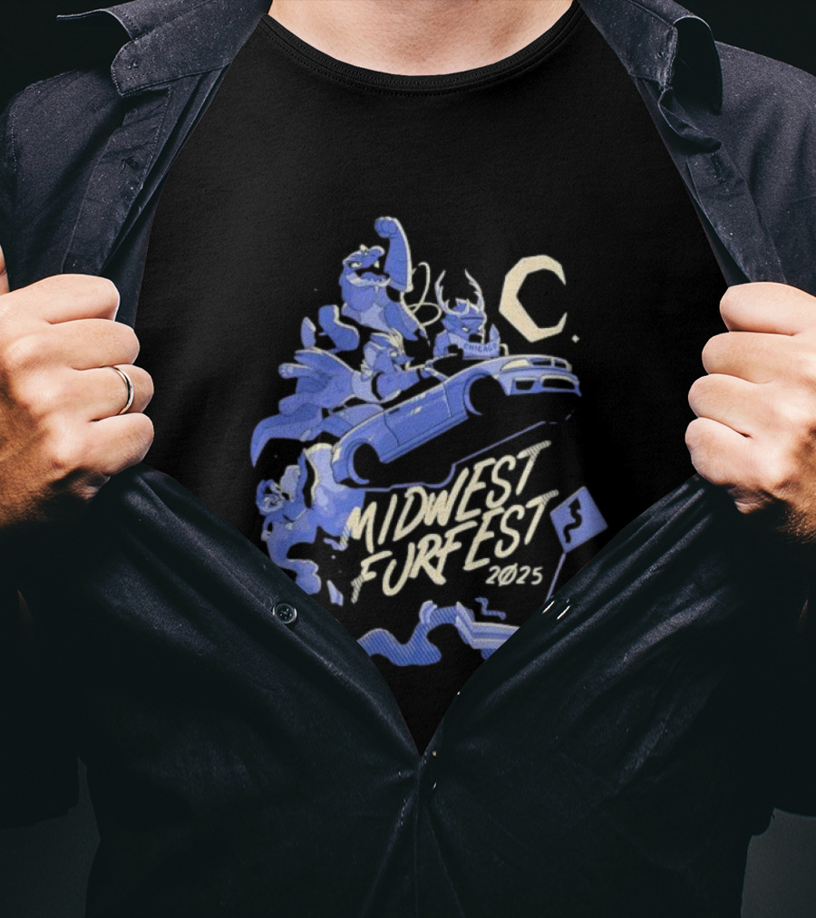 Midwest FurFest 2025 Chicago Racing Theme With Furries T-Shirt