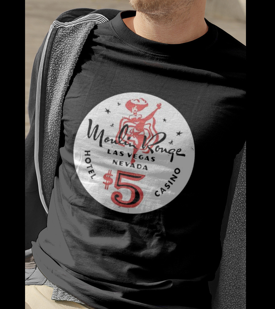 Moulin Rouge Las Vegas Nevada $5 Vintage Hotel Casino T-Shirt