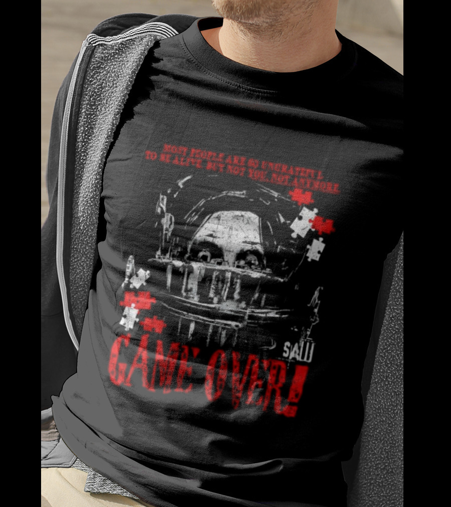 Saw Game Over Keep Calm And Survive Head Trap Horror Movie T-Shirt