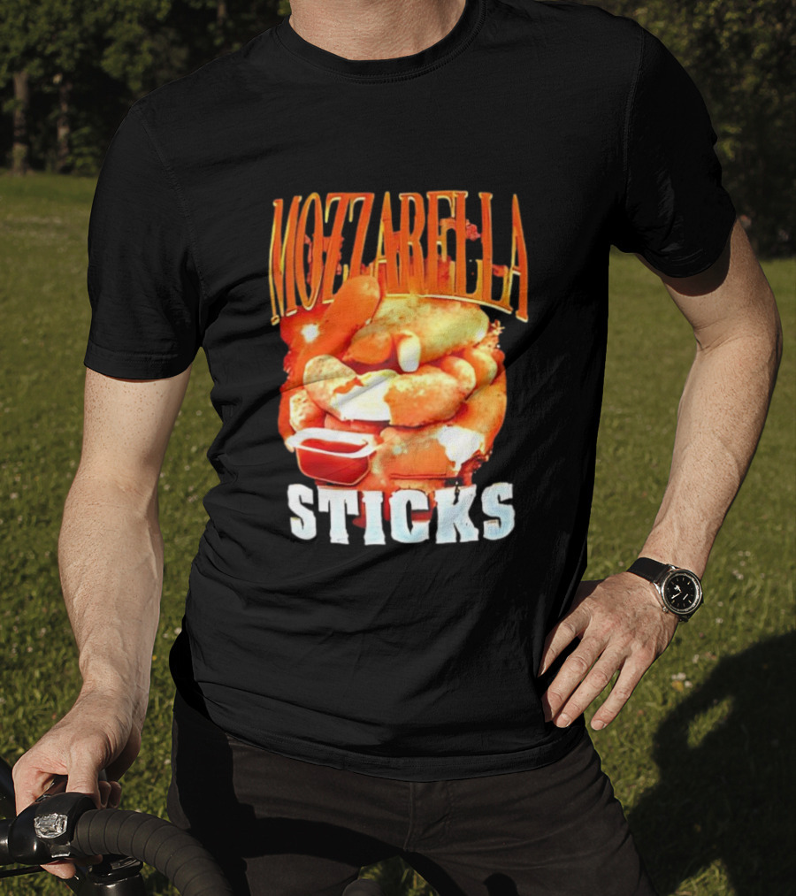 Mozzarella Sticks Cheesy Snack Delight With Dipping Sauce T-Shirt