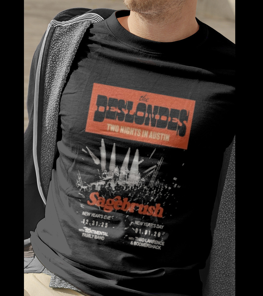The Deslondes Two Nights In Austin Sagebrush New Years Eve And Day 2025-2026 T-Shirt