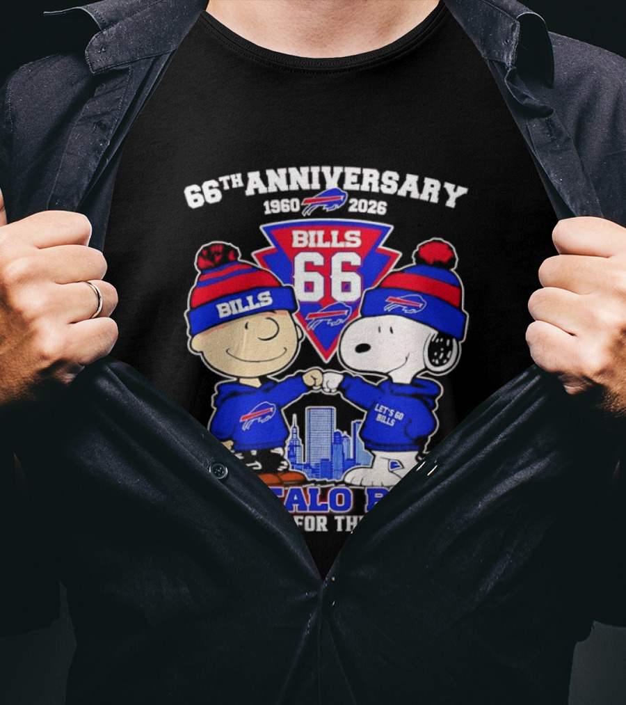 Peanuts Buffalo Bills 66th Anniversary 1950-2023 Thank You For The Memories T-Shirt