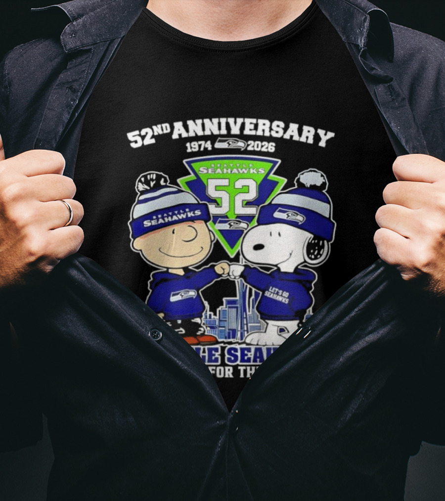 52nd Anniversary Peanuts Celebration Seattle Seahawks Thank You For The Memories T-Shirt