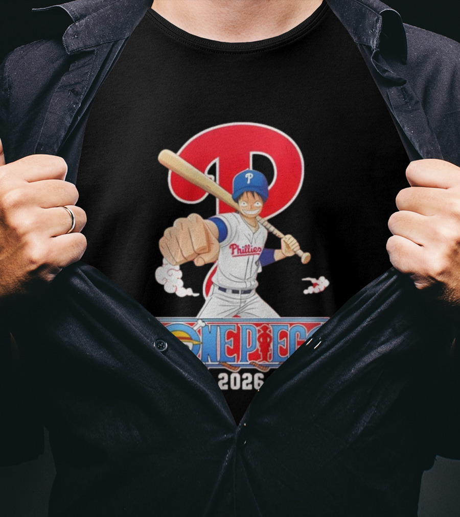 Philadelphia Phillies One Piece Crossover 2026 T-Shirt