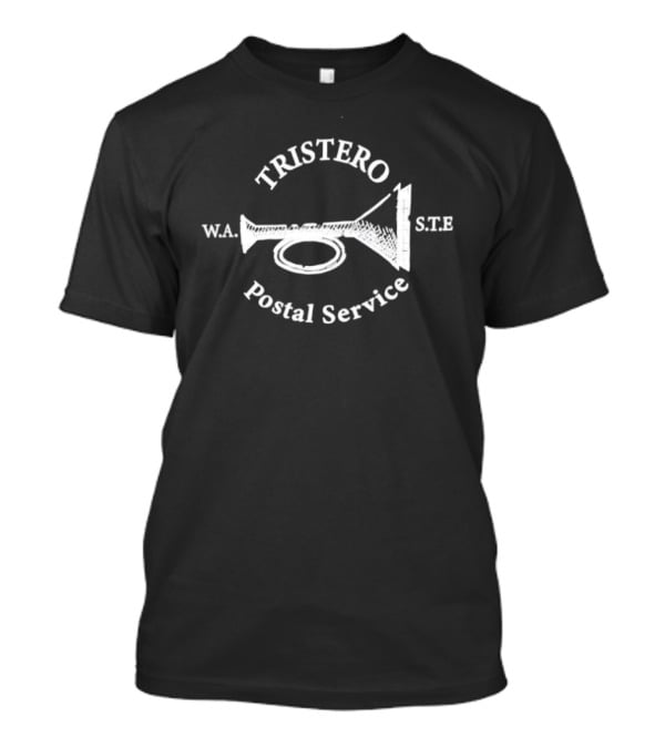 Tristero Postal Service WA STB Thomas Pynchon Trombone Logo T-Shirt