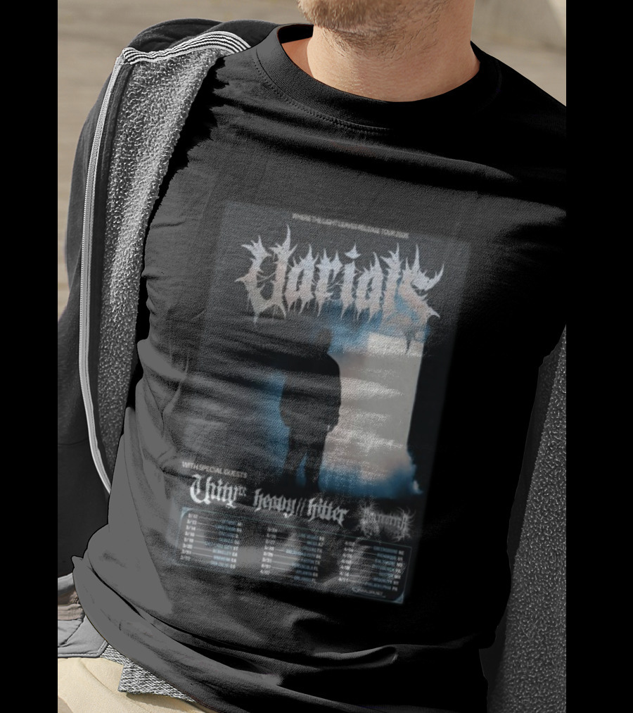 Varials Where The Light Leaves Release Tour 2026 With Special Guests Unity Heavy Hitter Dates And Locations T-Shirt
