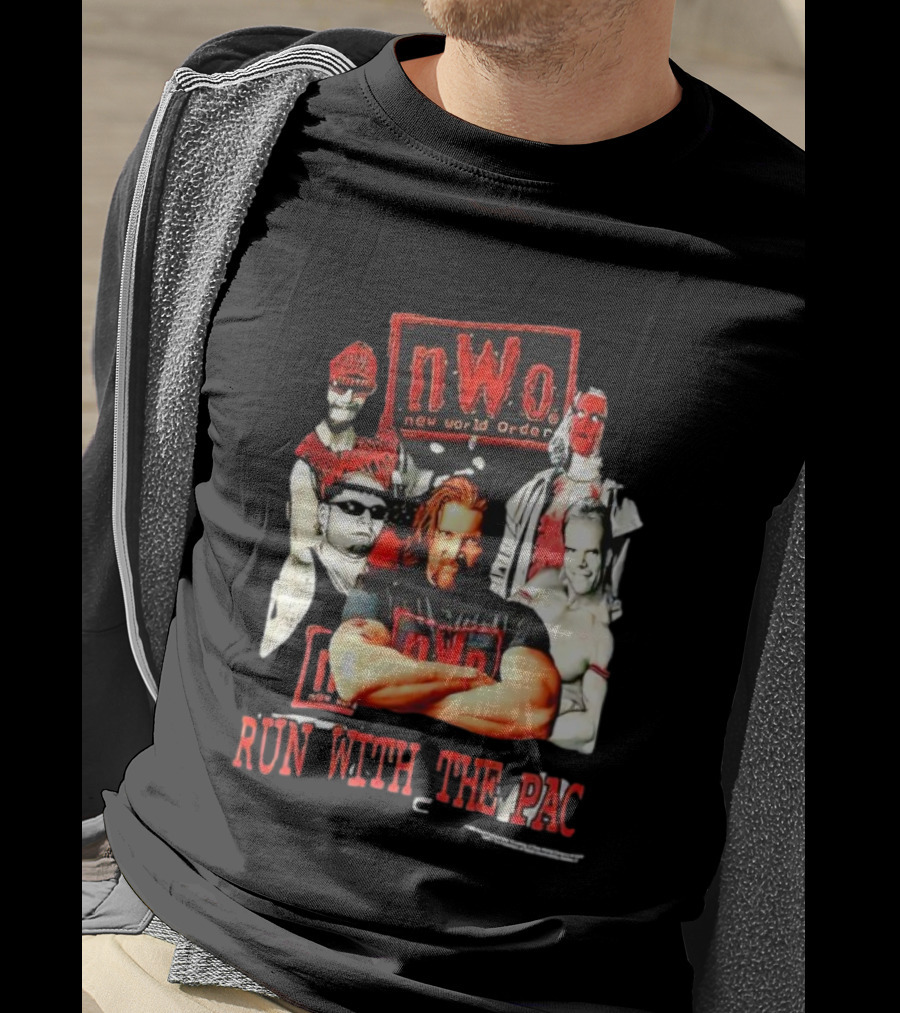 WCW NWo New World Order Wolfpac Run With The Pac T-Shirt