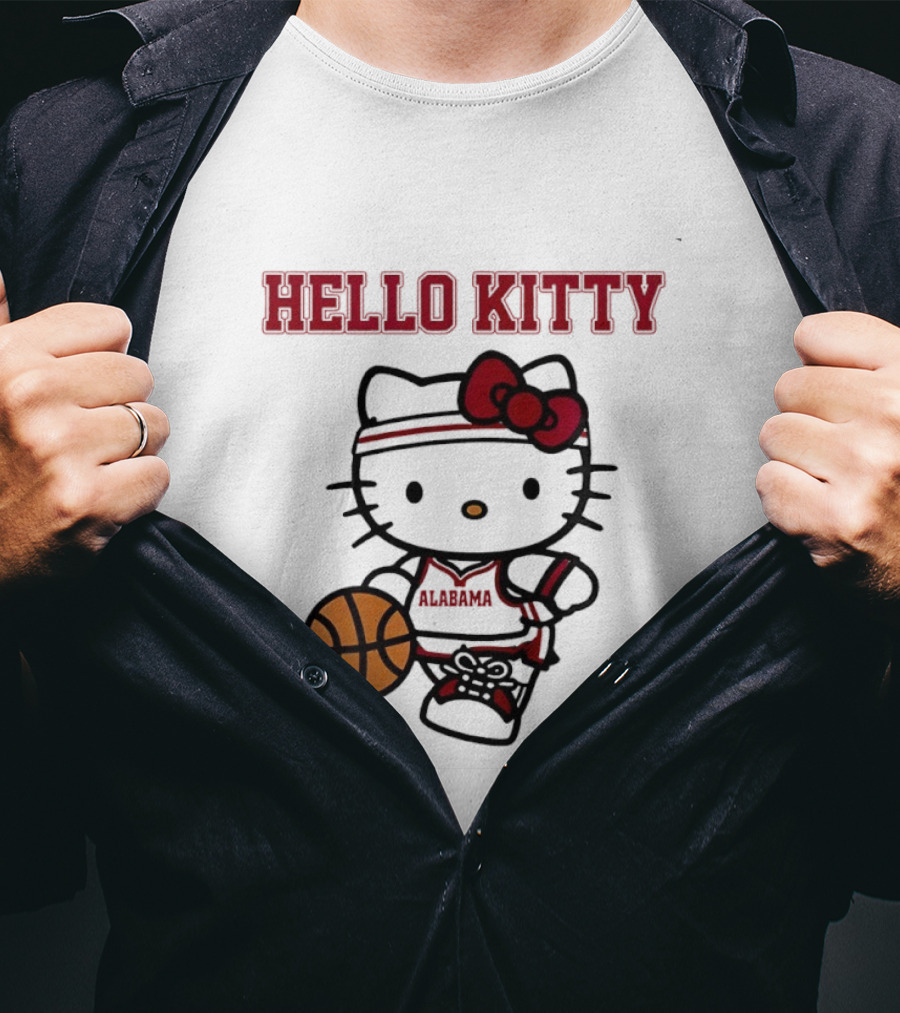 Alabama Basketball Hello Kitty Collaboration Night T-Shirt