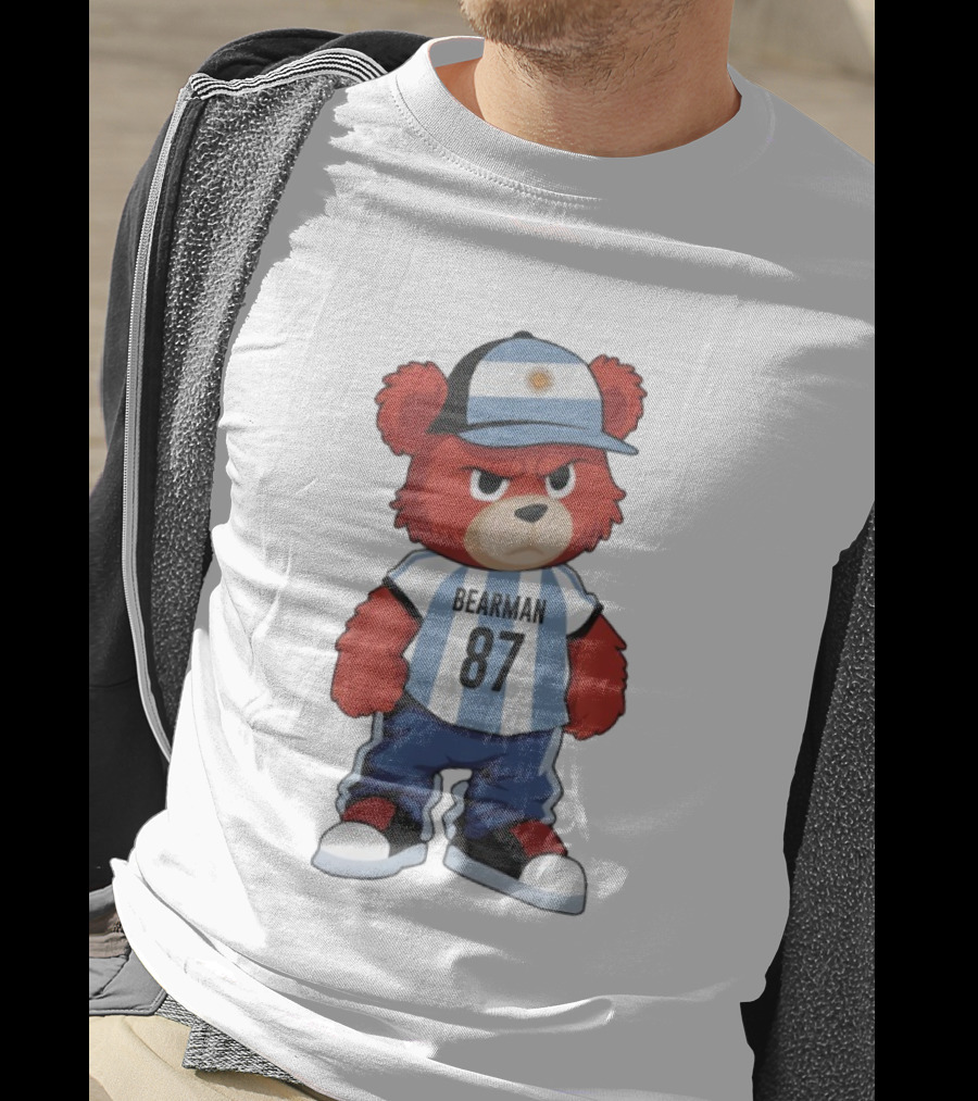 Bearman 87 Argentina Football Bear Oliver T-Shirt