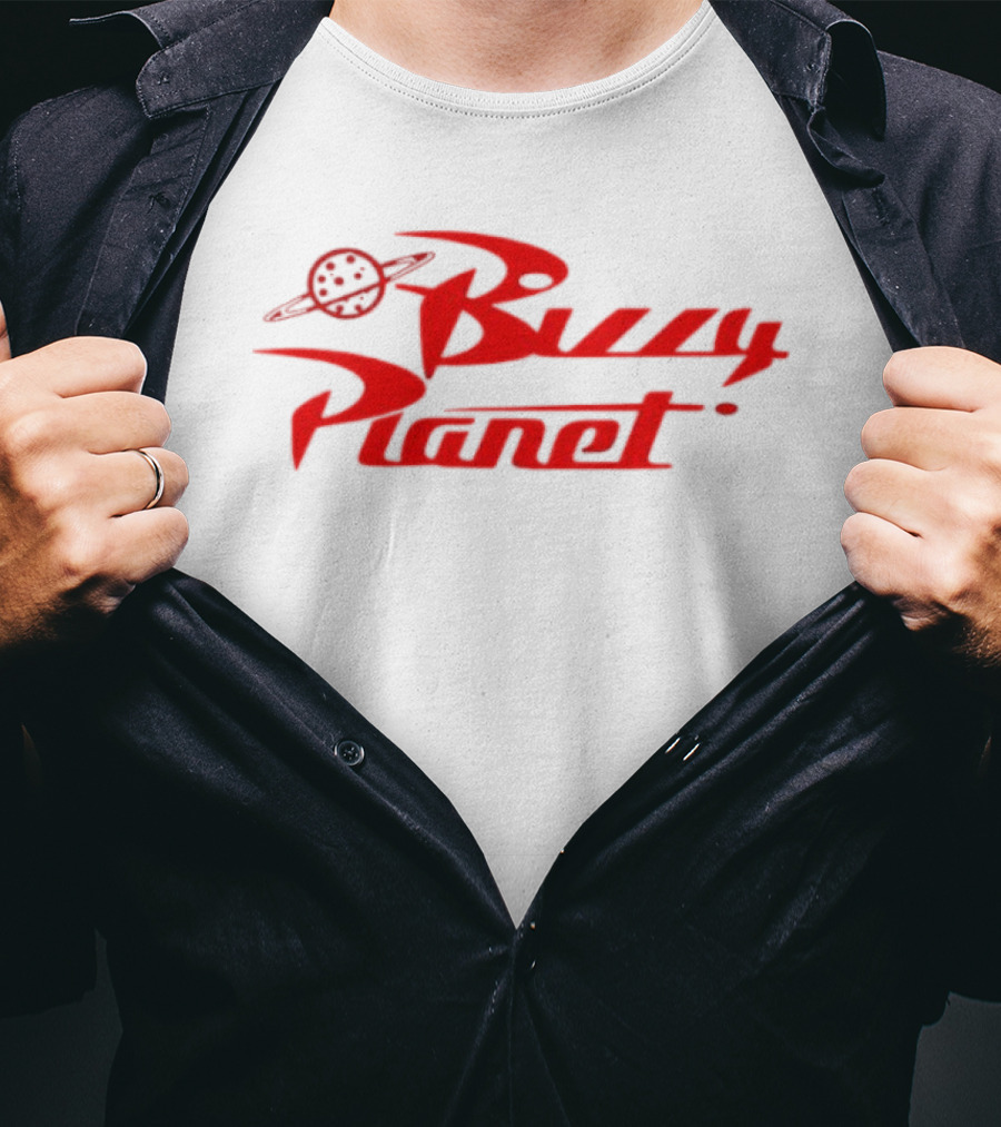 Buzzy Planet Red Saturn Emblem T-Shirt