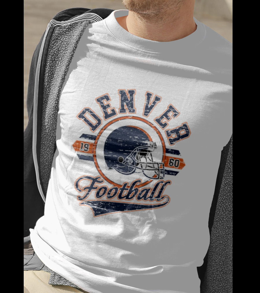 Denver Broncos 1960 Helmet Football Vintage Heritage T-Shirt