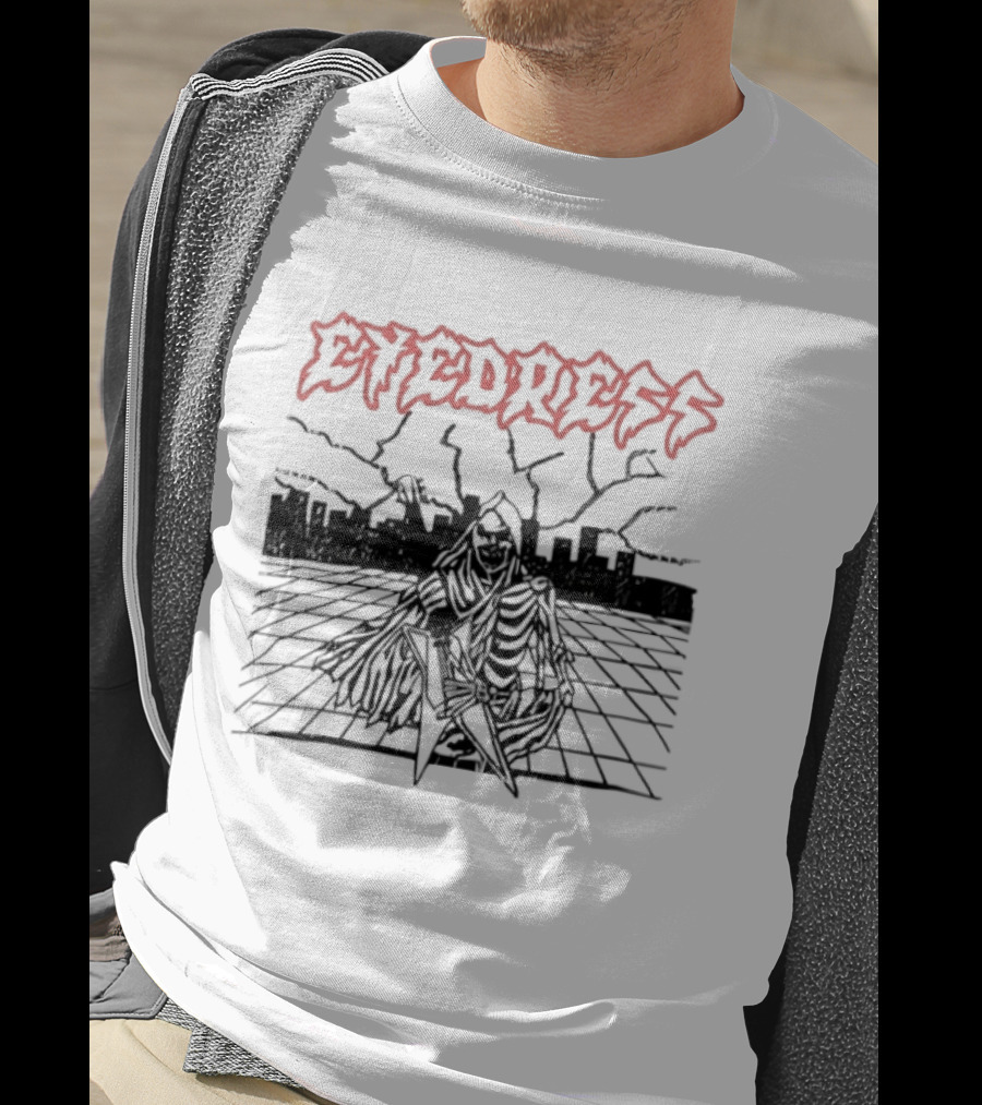 Eyedress Hesher Lightning Skeleton Design T-Shirt