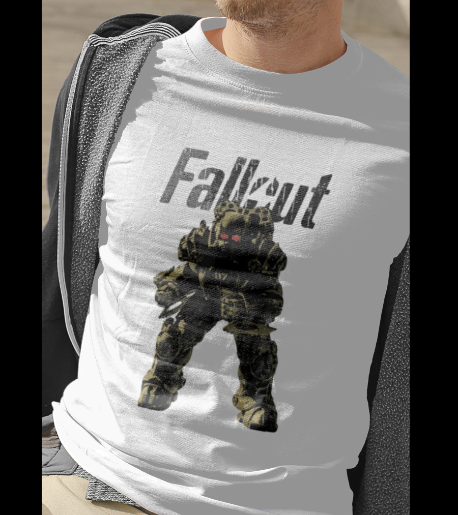 Fallout Power Armor Iconic Gaming Symbol Bold Apocalyptic Style T-Shirt