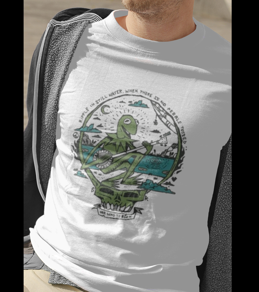 Frog The Kermit X Grateful Dead Ripple In Still Water When There Is No Ripple People Tossed Bango T-Shirt