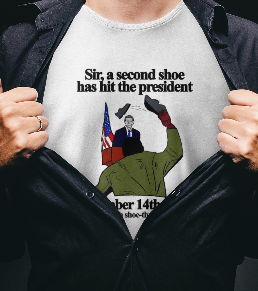 December 14 2008 George W Bush Shoe Throwing Incident T-Shirt