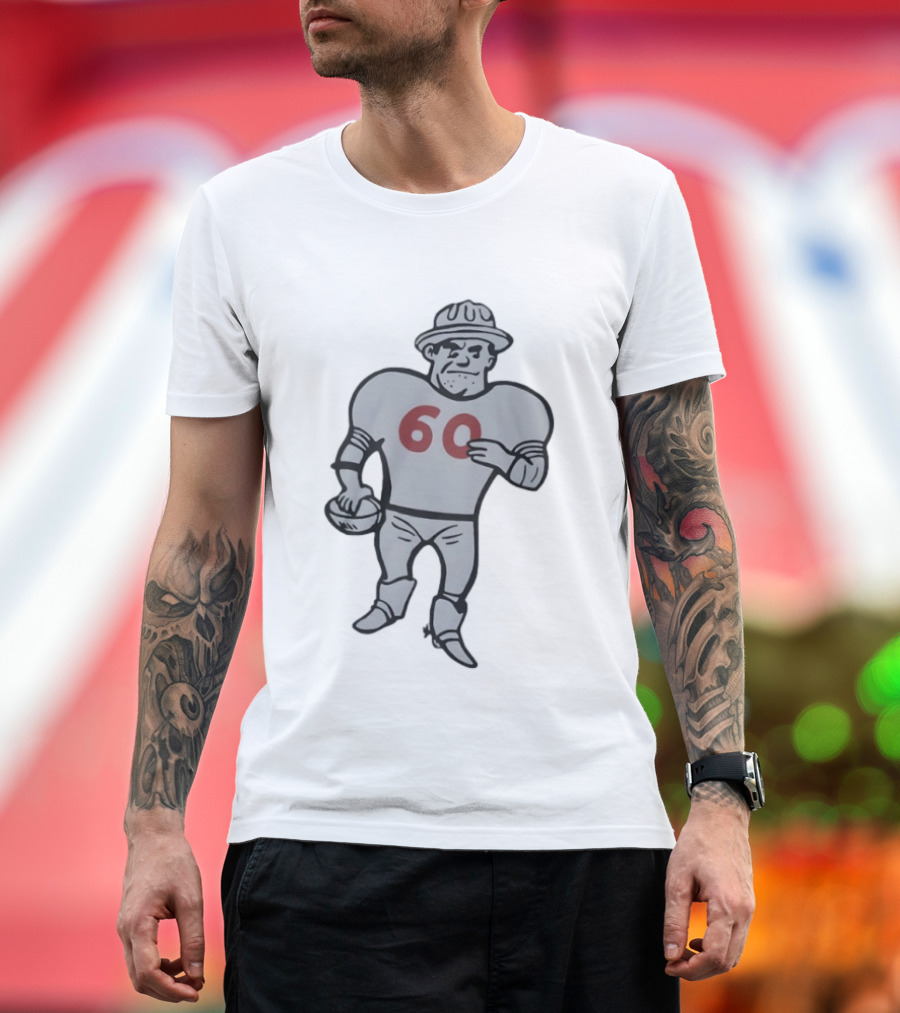 Houston Oilers Football Player Cartoon Character 60 T-Shirt