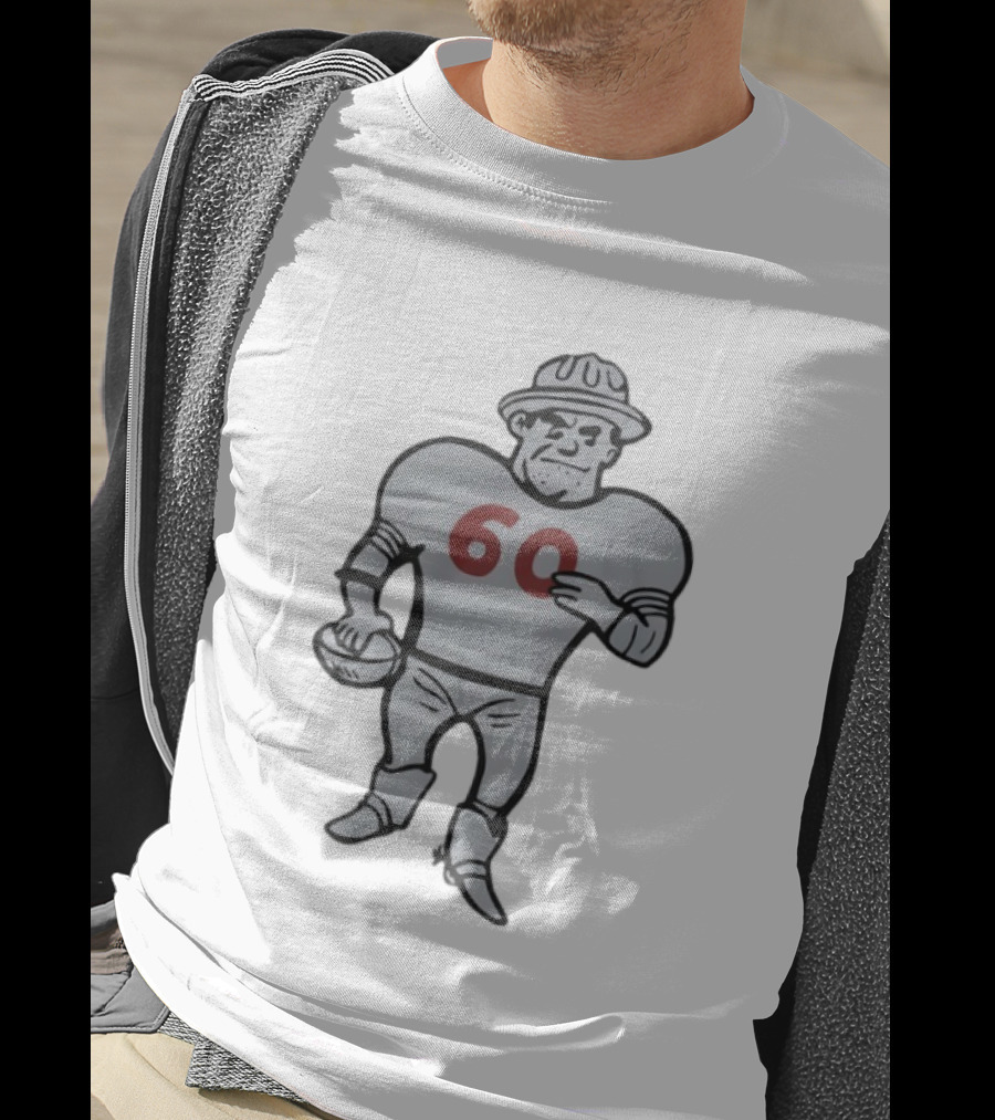 Houston Oilers Football Player Cartoon Character 60 T-Shirt