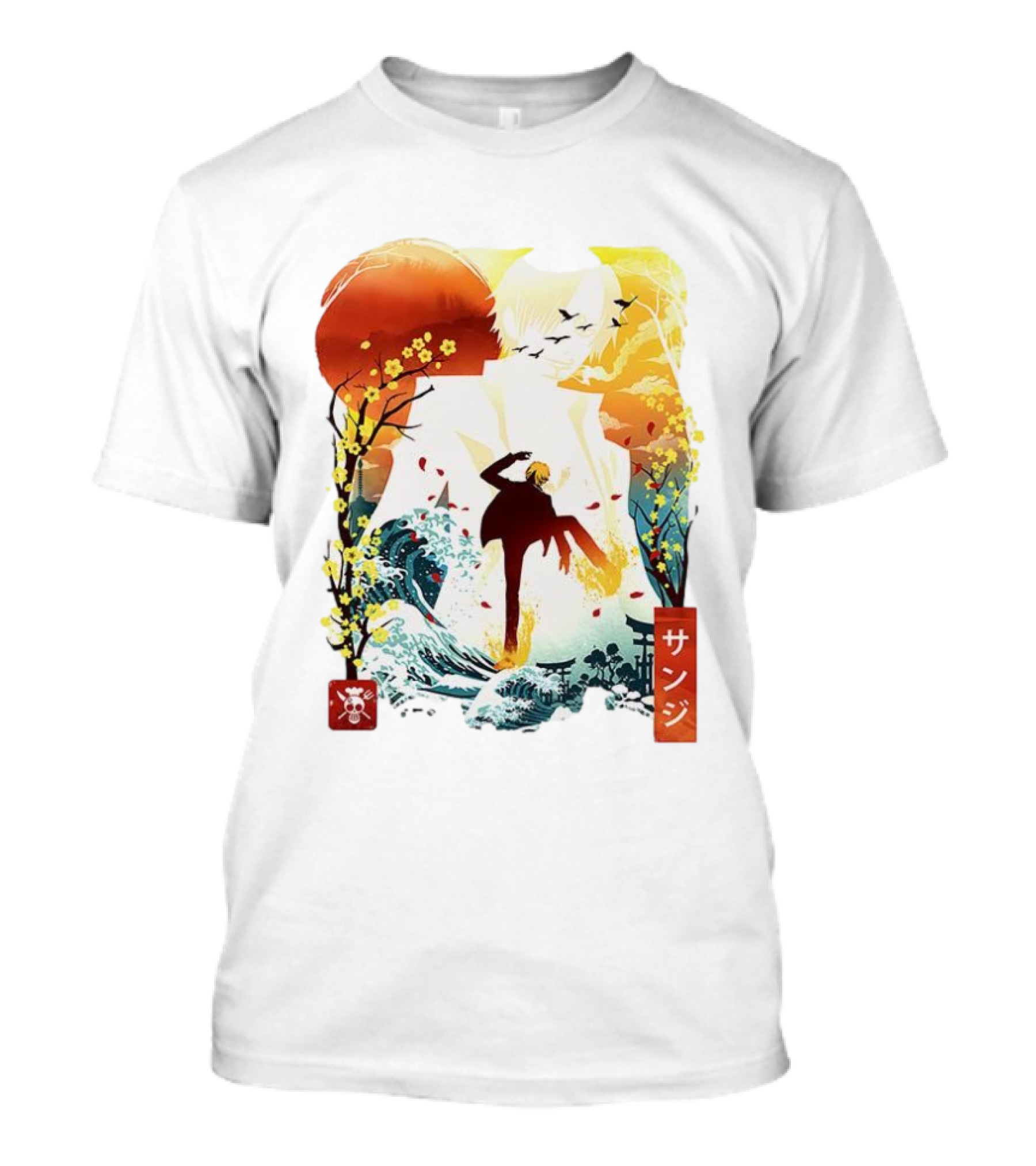 Sanji One Piece Anime Ukiyo-e Style Lunar New Year Japan Art T-Shirt