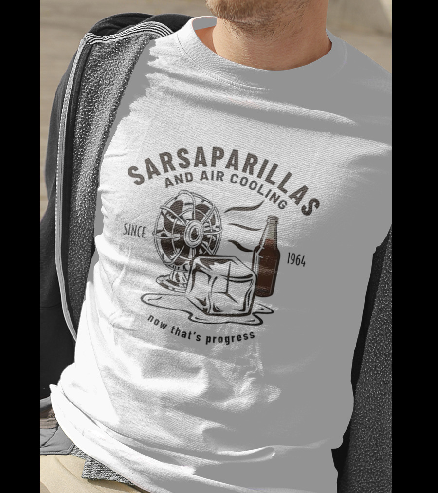 Sarsaparillas And Air Cooling Since 1964 Retro Carbonated Drinks Progress T-Shirt