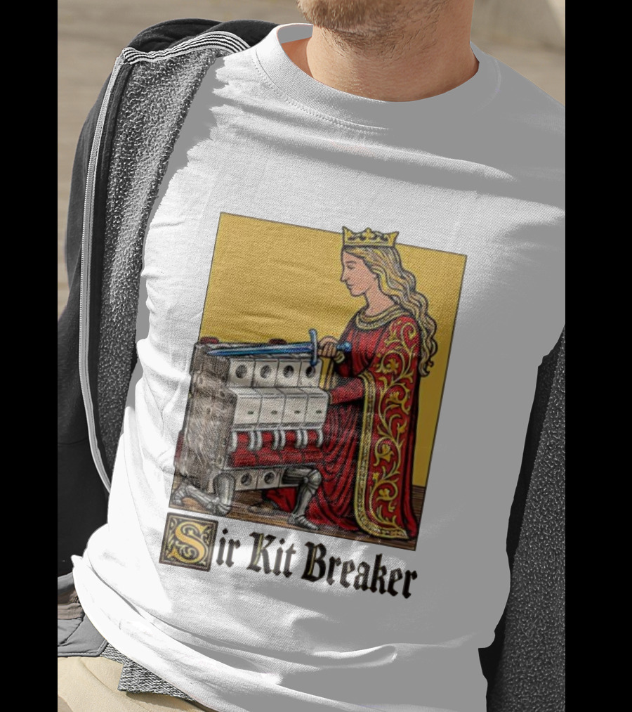 Sir Kit Breaker Queen Of Swords Knight Tarot Crown T-Shirt