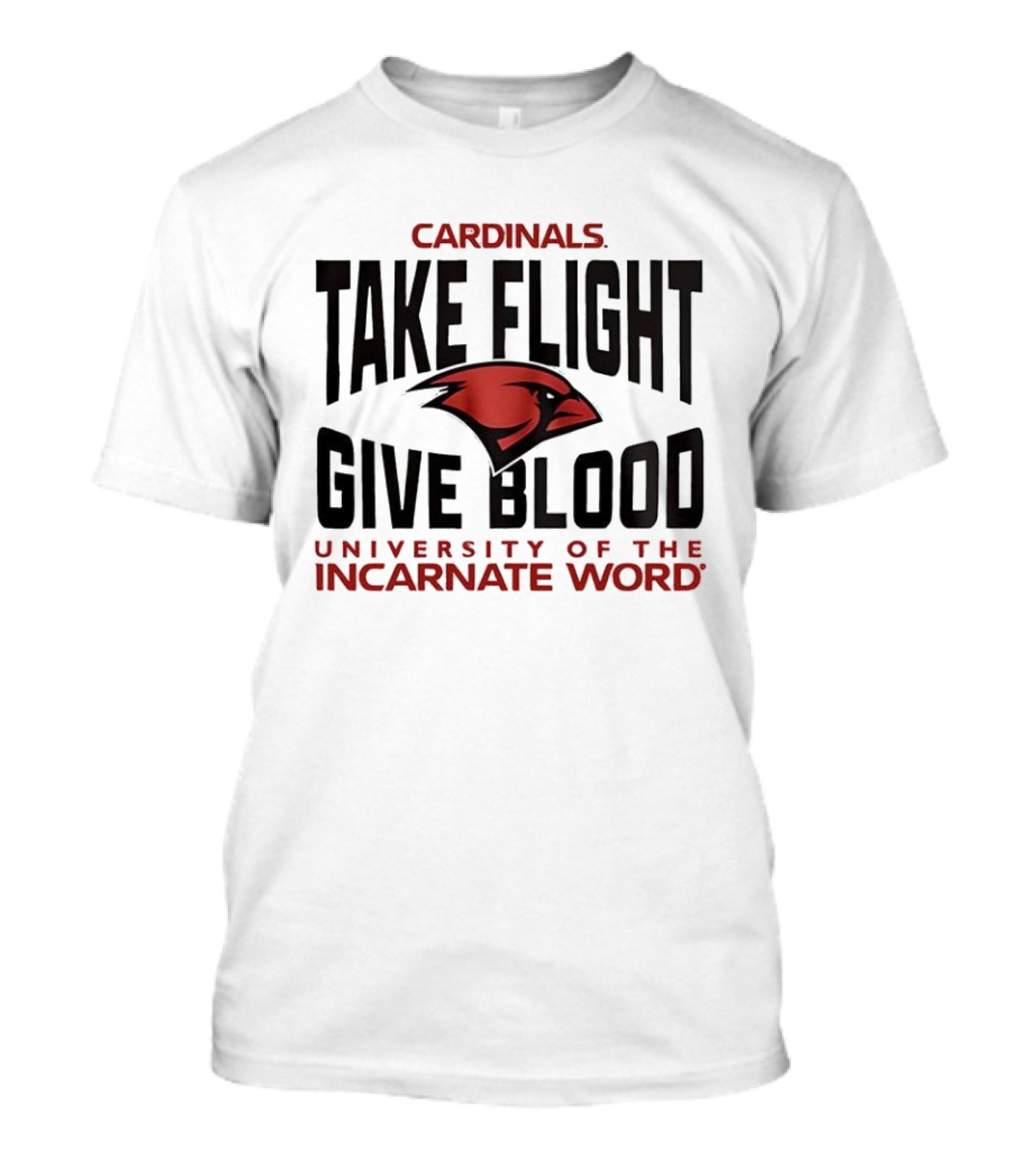 Cardinals Take Flight Give Blood University Of The Incarnate Word T-Shirt