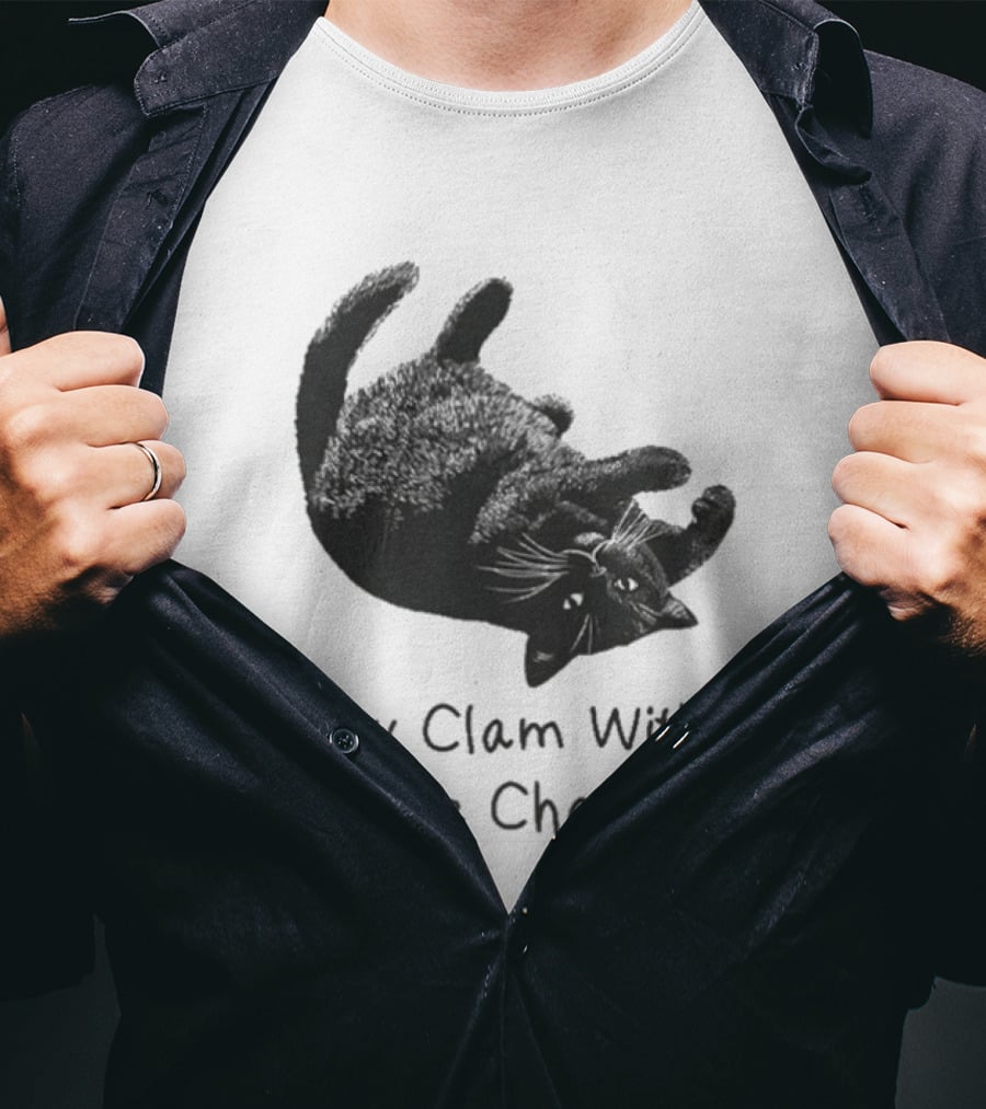 Stay Calm Within The Chaos Cat Pawsitive Vibes Black Feline T-Shirt