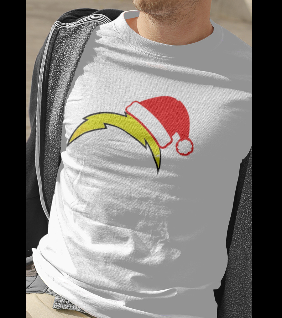 Los Angeles Chargers NFL Santa Hat Bolt T-Shirt