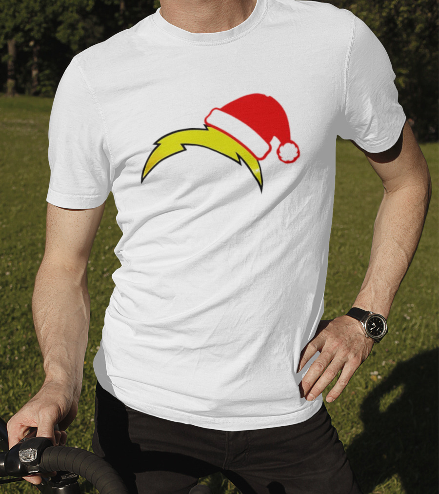Los Angeles Chargers NFL Santa Hat Bolt T-Shirt
