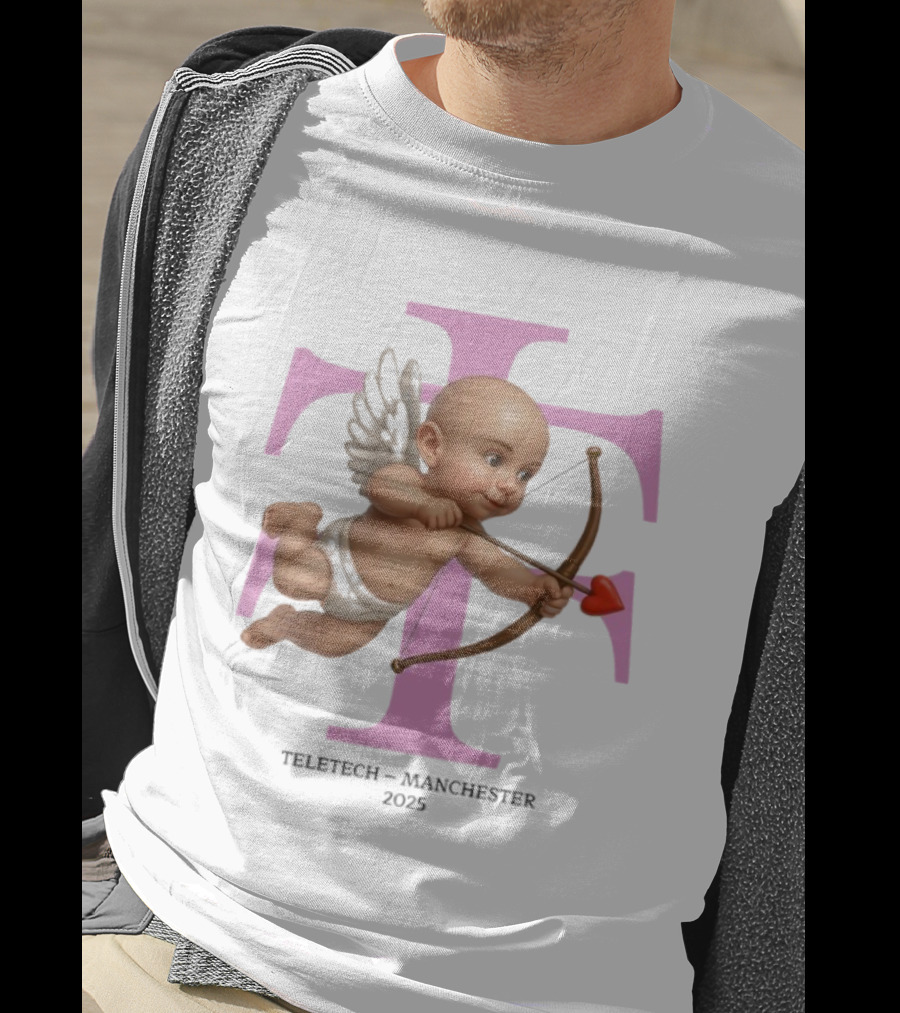 Teletech Manchester 2025 Cupid With Heart Bow And Arrow T-Shirt