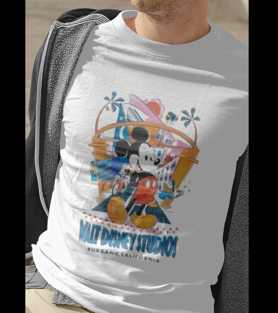 Mickey Mouse And Friends Walt Disney Studios Burbank California Retro Animation Style T-Shirt
