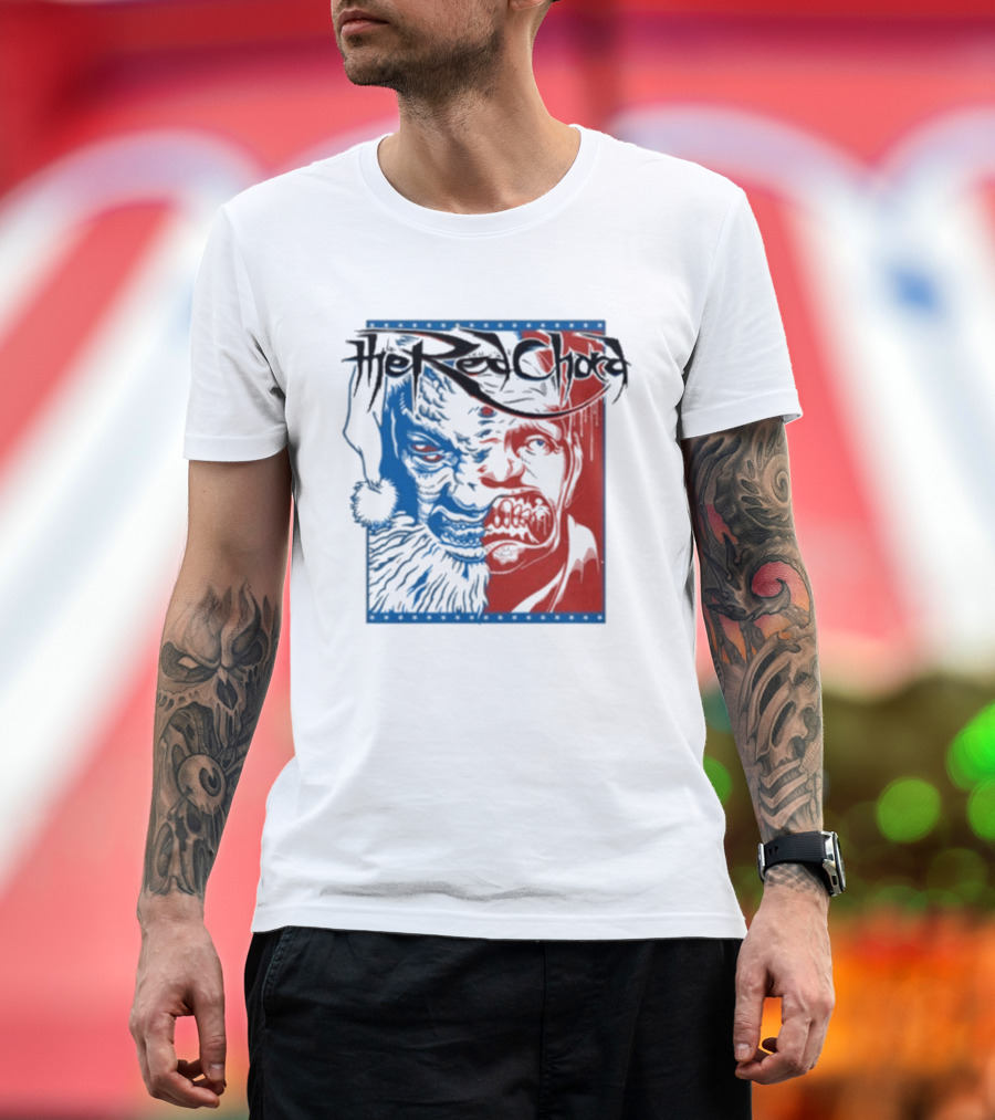 The Red Chord Split Face Blue And Red Duality Artwork T-Shirt