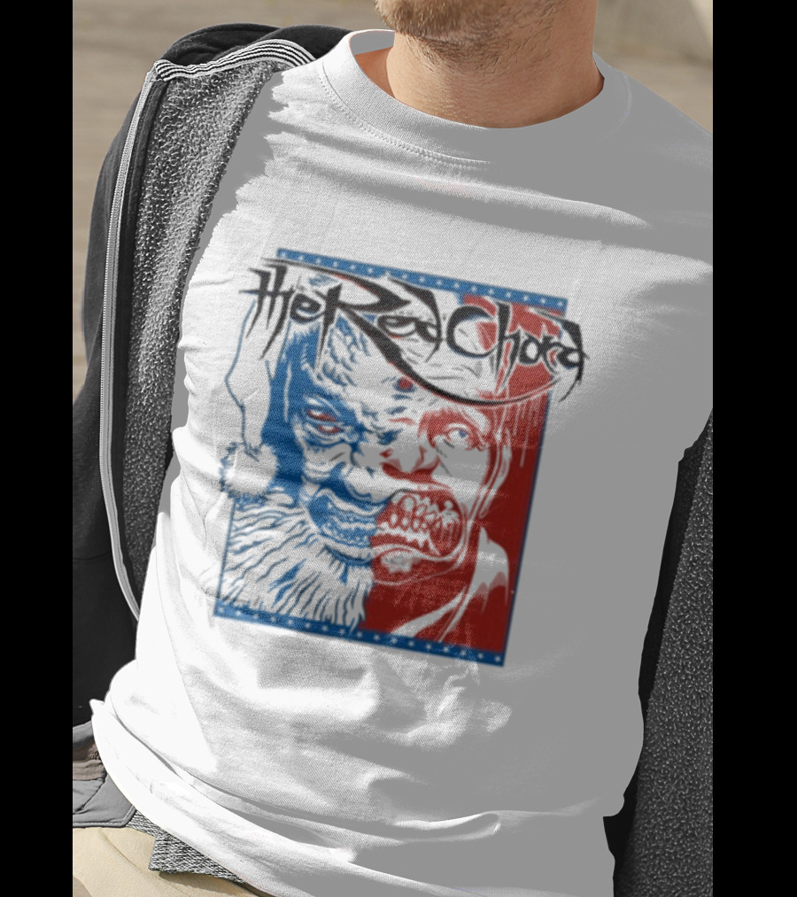The Red Chord Split Face Blue And Red Duality Artwork T-Shirt