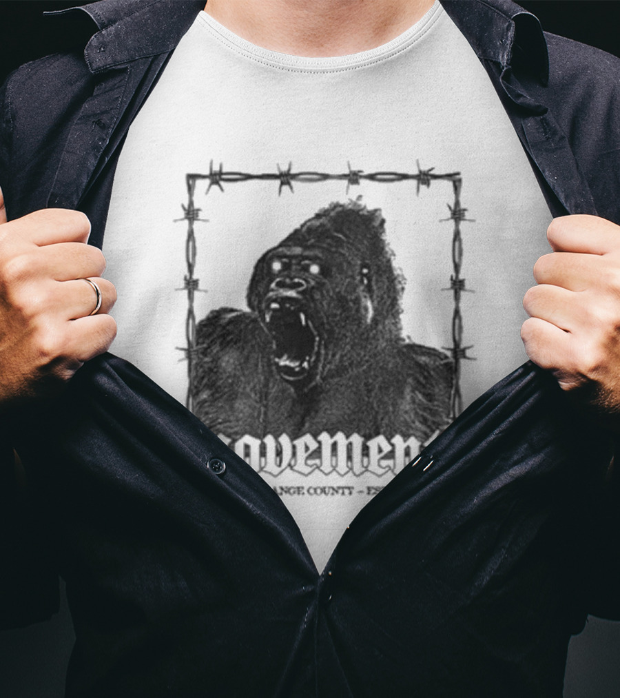 Movements Orange County Est 2015 Gorilla Barbed Wire T-Shirt