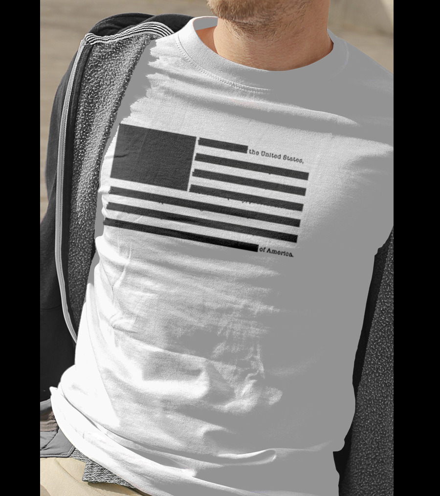 The United States Of America Black Flag Without Star Symbol T-Shirt