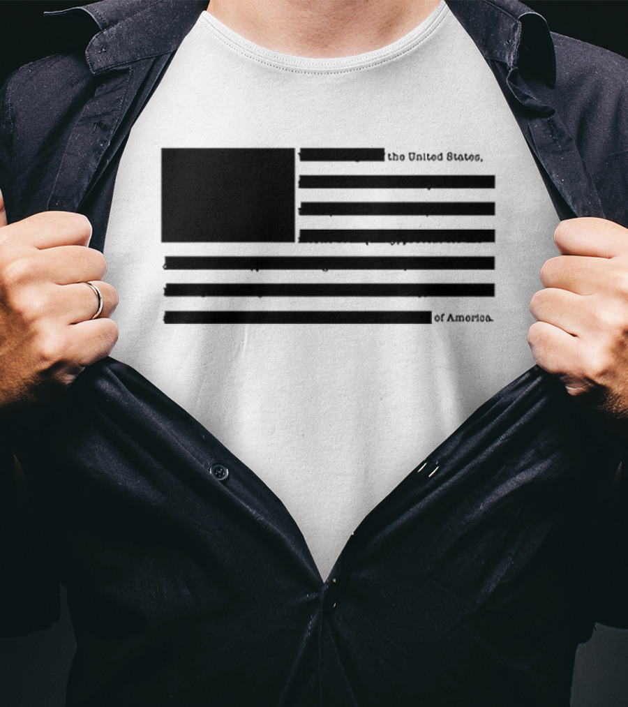 The United States Of America Black Flag Without Star Symbol T-Shirt