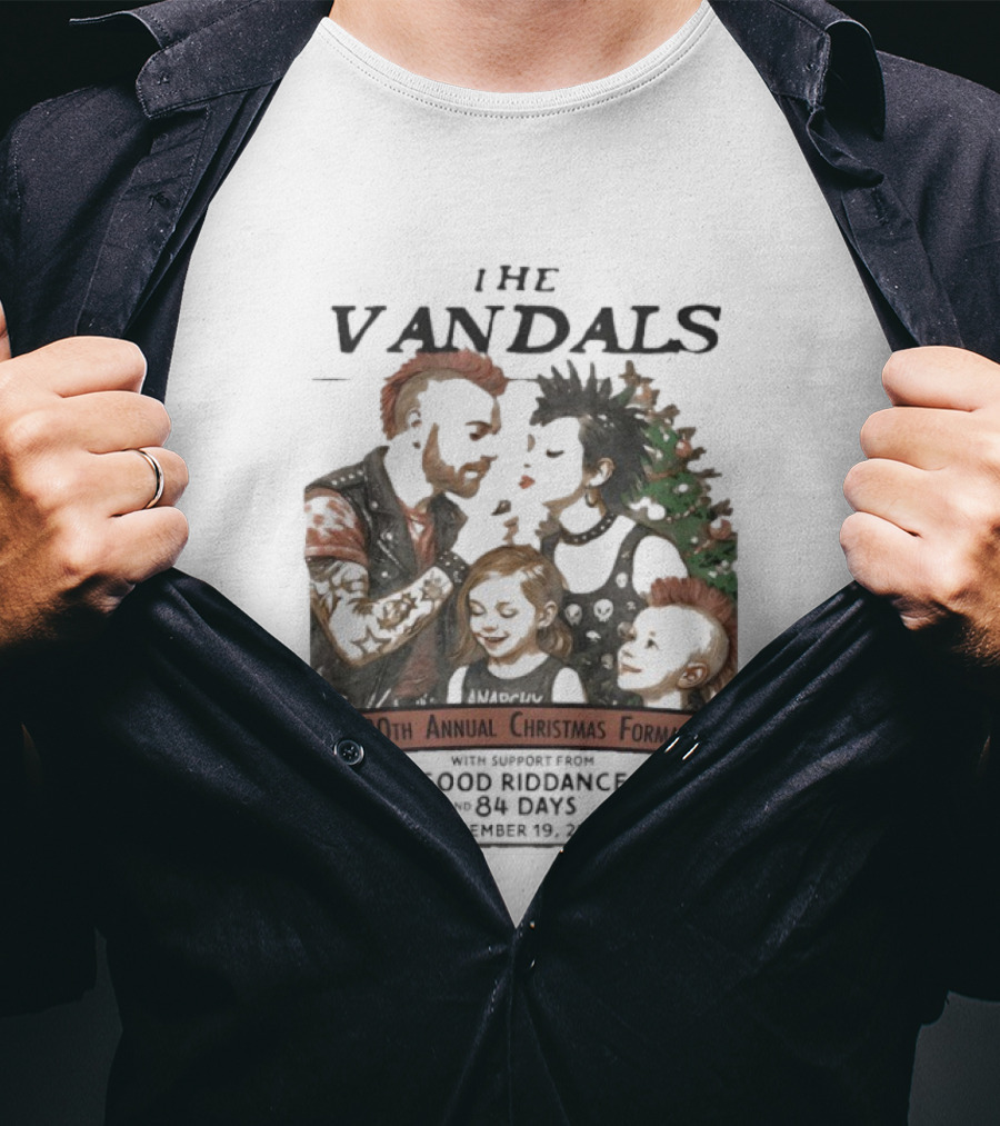 The Vandals 30th Annual Christmas Formal 2025 Ventura CA With Good Riddance And 84 Days T-Shirt