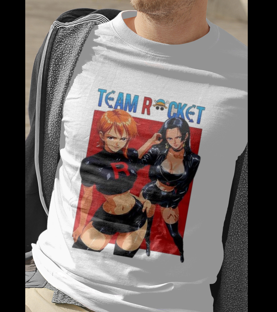 Team Rocket Nami Nico Robin Anime Crossover T-Shirt