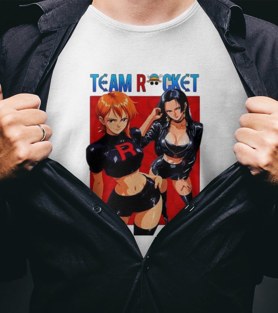 Team Rocket Nami Nico Robin Anime Crossover T-Shirt