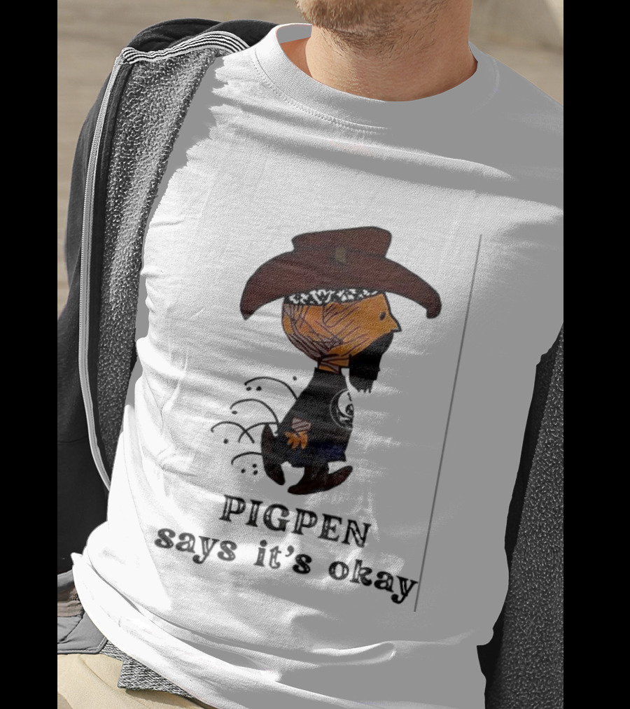 Peanuts Pigpen Says It's Okay Cowboy Hat Character T-Shirt