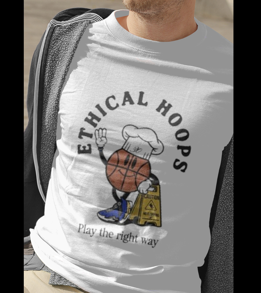 Ethical Hoops Basketball Character No Flopping Play The Right Way T-Shirt