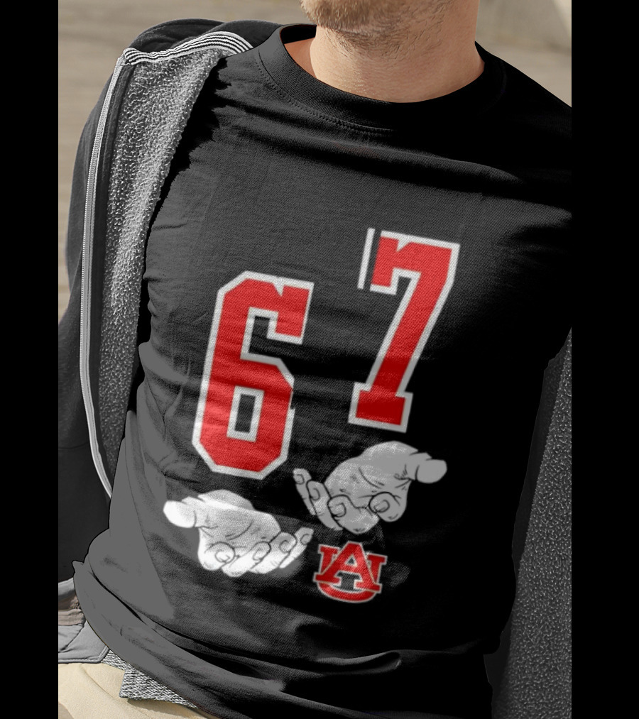 67 Auburn Basketball A Logo Red White T-Shirt