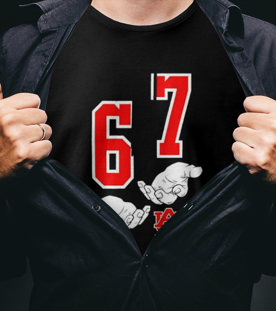 67 Auburn Basketball A Logo Red White T-Shirt