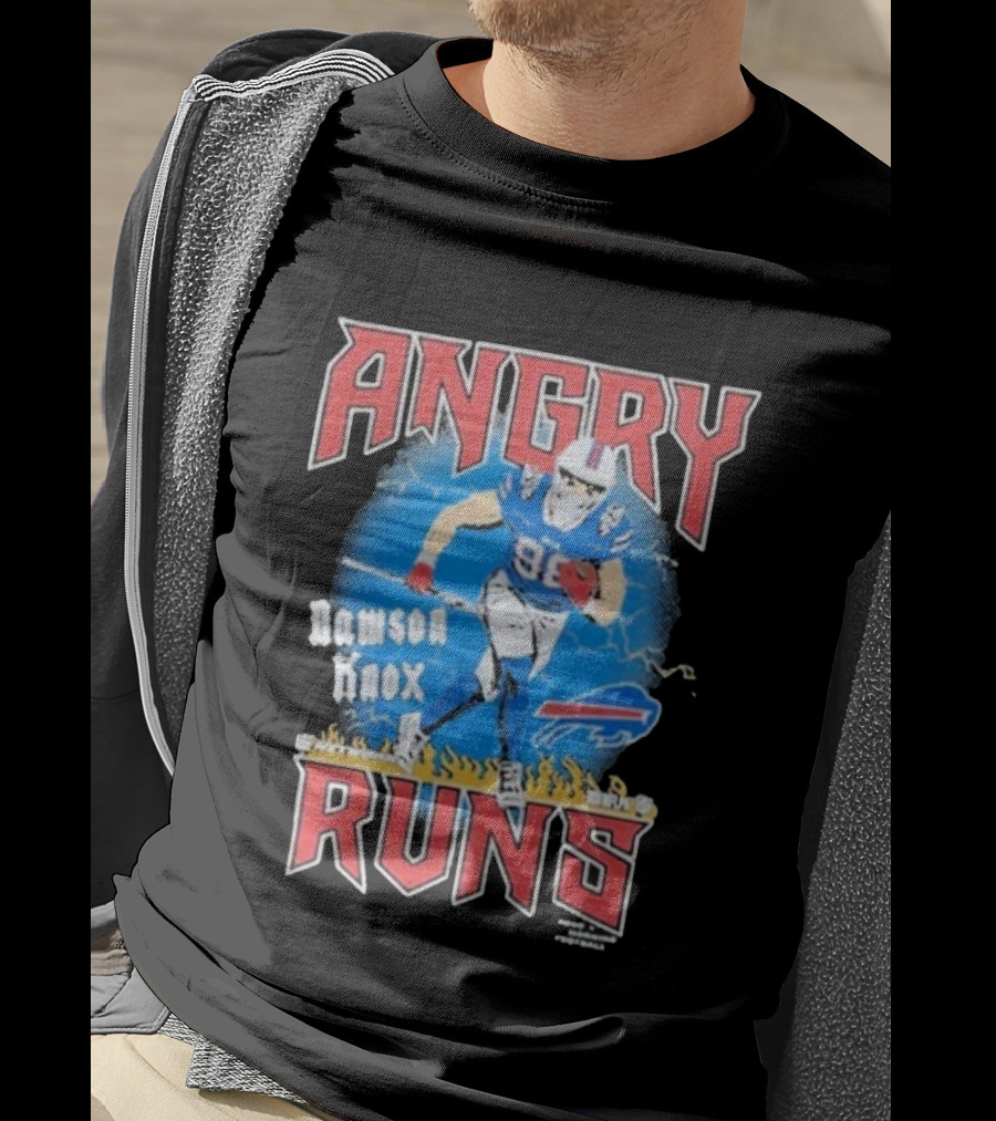 Buffalo Bills Angry Runs Dawson Knox NFL Network Good Morning Football T-Shirt