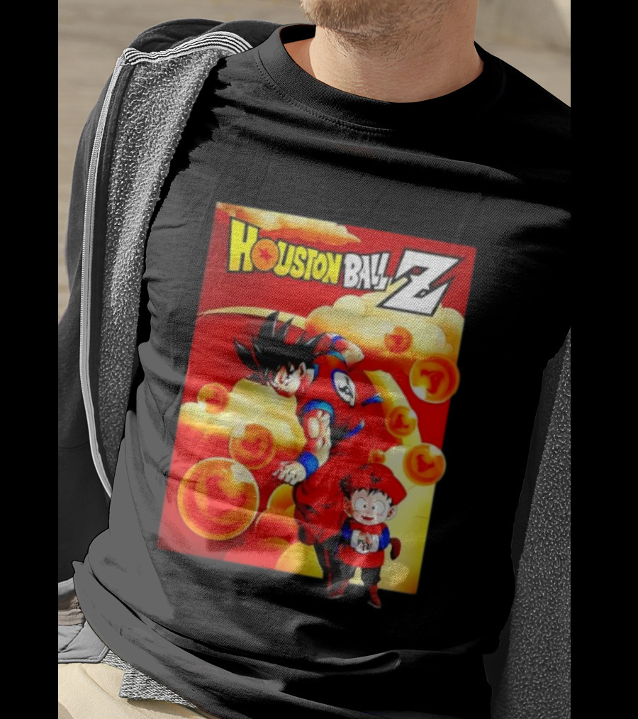 Houston Ball Z Dragon Ball Z Crossover NFL Houston Texans Collaboration T-Shirt