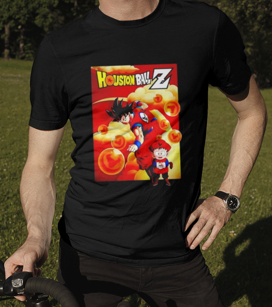 Houston Ball Z Dragon Ball Z Crossover NFL Houston Texans Collaboration T-Shirt