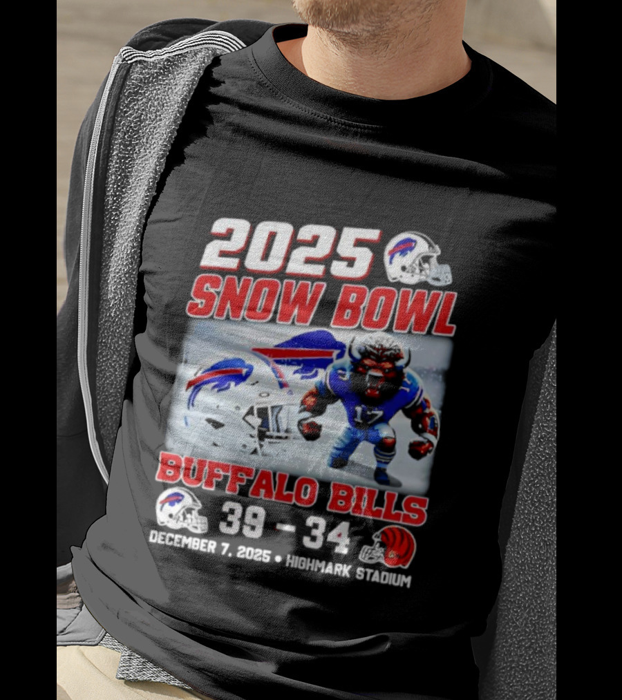 2025 Snow Bowl Buffalo Bills 39 34 Highlights Winnaar T-Shirt
