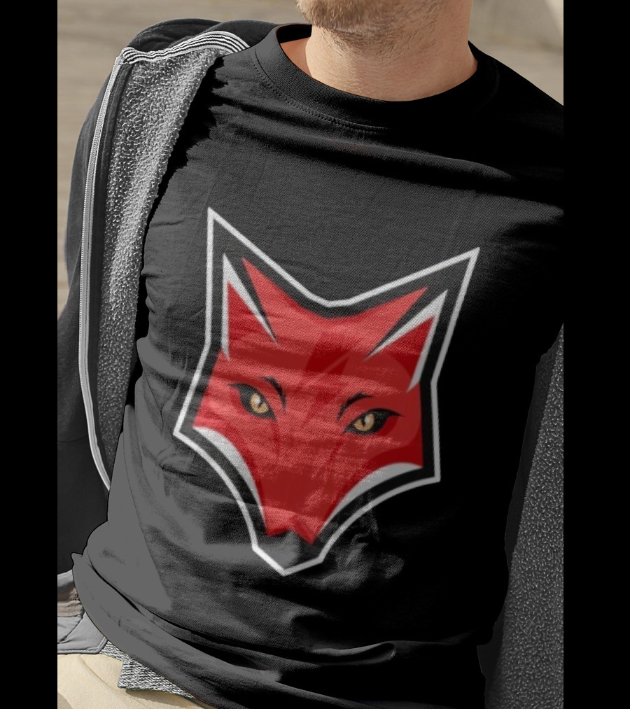 Electric Fox Lightning Emblem Red Fox Face T-Shirt