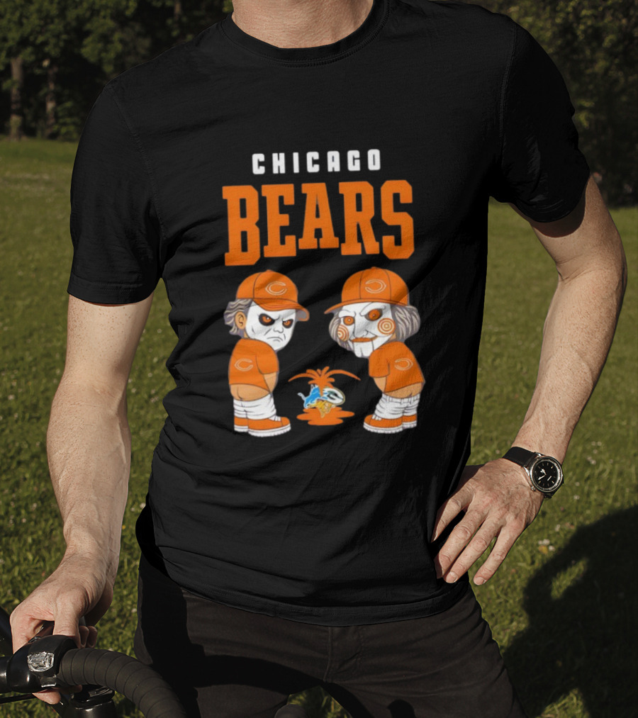 Chicago Bears Michael Myers Billy The Puppet Miami Dolphins Rivalry T-Shirt
